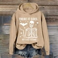 thumbnail image 4 of There It Goes My Last Flying Halloween Hoodies for Women Funny Skeleton Bat Graphic Hoodie Sweatshirt Pullover Tops, 4 of 5