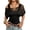 Black, variant on Sheer Off-Shoulder T-Shirts U Neck Patchwork Women’s Tops Double-Layer Asymmetrical Short Sleeve T-Shirt women Mesh Spliced Slim Fit Tee Shirt Y2k Top