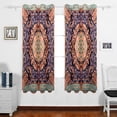 thumbnail image 2 of Retro Square Tradditional Blackout Curtain Panels 63x55in Drapes Privacy Assured for Living room Bedroom Bathroom 2 panels set, 2 of 5