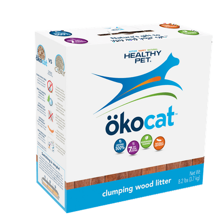 Wood Cat - Okocat Clumping Wood Cat Litter, 7.5-lb