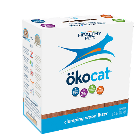 Okocat Clumping Wood Cat Litter, 7.5-lb