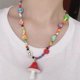 thumbnail image 4 of Collar De Cuentas Con Colgante De Hongos Coloridos Collar Con Cuentas De Sonrisa Para El Verano Sweethay AP005705-00, 4 of 6
