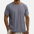 thumbnail image 2 of Hearthz Ice Silk Quick Dry Shirts for Men Short Sleeve Crew Neck Athletic Fit T-Shirt Men Moisture Wicking Workout Men's T-Shirts Gray S, 2 of 7