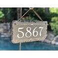 thumbnail image 3 of Beautifully Handcrafted and Customizable Slate Home Address Plaque (12"x6", 12"x8", 16"x10" or 18"x8”) Improve the curb appeal of your property with this bespoke house sign., 3 of 7