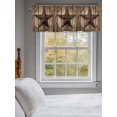 thumbnail image 3 of Western Star Retro Curtain Valances for Windows, Brown Vintage Wood Grain Kitchen Valance Window Treatment, Light Filtering Block Curtains for Bathroom/Bedroom/Living Room 42'' x 18'', 3 of 9