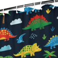 thumbnail image 3 of Colorful Dinosaurs with Palm Trees Shower Curtain 36"x72" ,Bathroom Decorative Shower Curtains Set with 12 Hooks,Modern Waterproof Washable Shower Curtain, 3 of 6