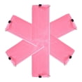 thumbnail image 1 of Bolsa de compras de 6 piezas, bolsa de almacenamiento para toallas sanitarias, patrón de fútbol, tela Oxford rosa, 1 of 6