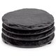 thumbnail image 1 of 4 PCS Posavasos redondos negros Posavasos hechos a mano para bebidas, bebidas, copas de vino, 1 of 5