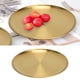 thumbnail image 1 of Platos para servir de acero inoxidable, plato para barbacoa, plato redondo grueso, plato dorado para postre Jadeshay moderno, 1 of 7