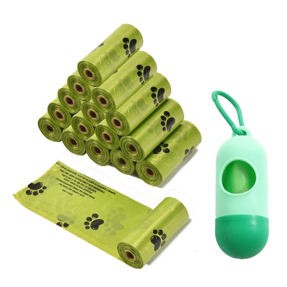 Dog Poop Bags Rolls with Dispenser, 16 Rolls 320 Counts Waste Bags Leak Proof for Dogs Doggy