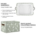 thumbnail image 2 of Yayeee Canvas Storage Basket with Handles for Shelves Fabric Bins Closet Organizer, Green Floral Cat Pattern, 2 of 8
