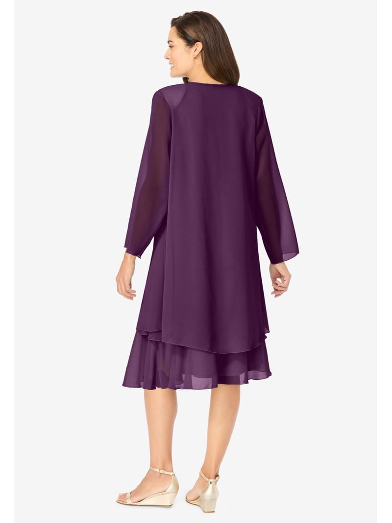 woman within dress Colorful Women's Plus Size Sundresses & Crinkle Dresses Side seam pockets add a practical touch for everyday essentials Woman Within Women's Plus Size