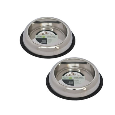 2-Pack Heavy Weight Non-Skid Easy Feed High Back Pet Bowl For Dog or Cat, 64 Oz, 8 Cup