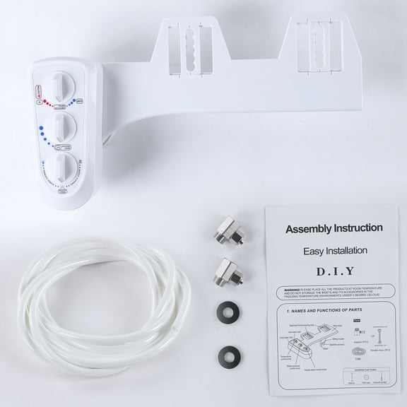 WEGFTDUOP Bidet Toilet Seat Attachment & Fresh Water Sprayer (Cool & Warm Temperature Control,-Nozzle Cleaning,Non-,Adjustabl-e Pressure,Female Wash) Household Goods
