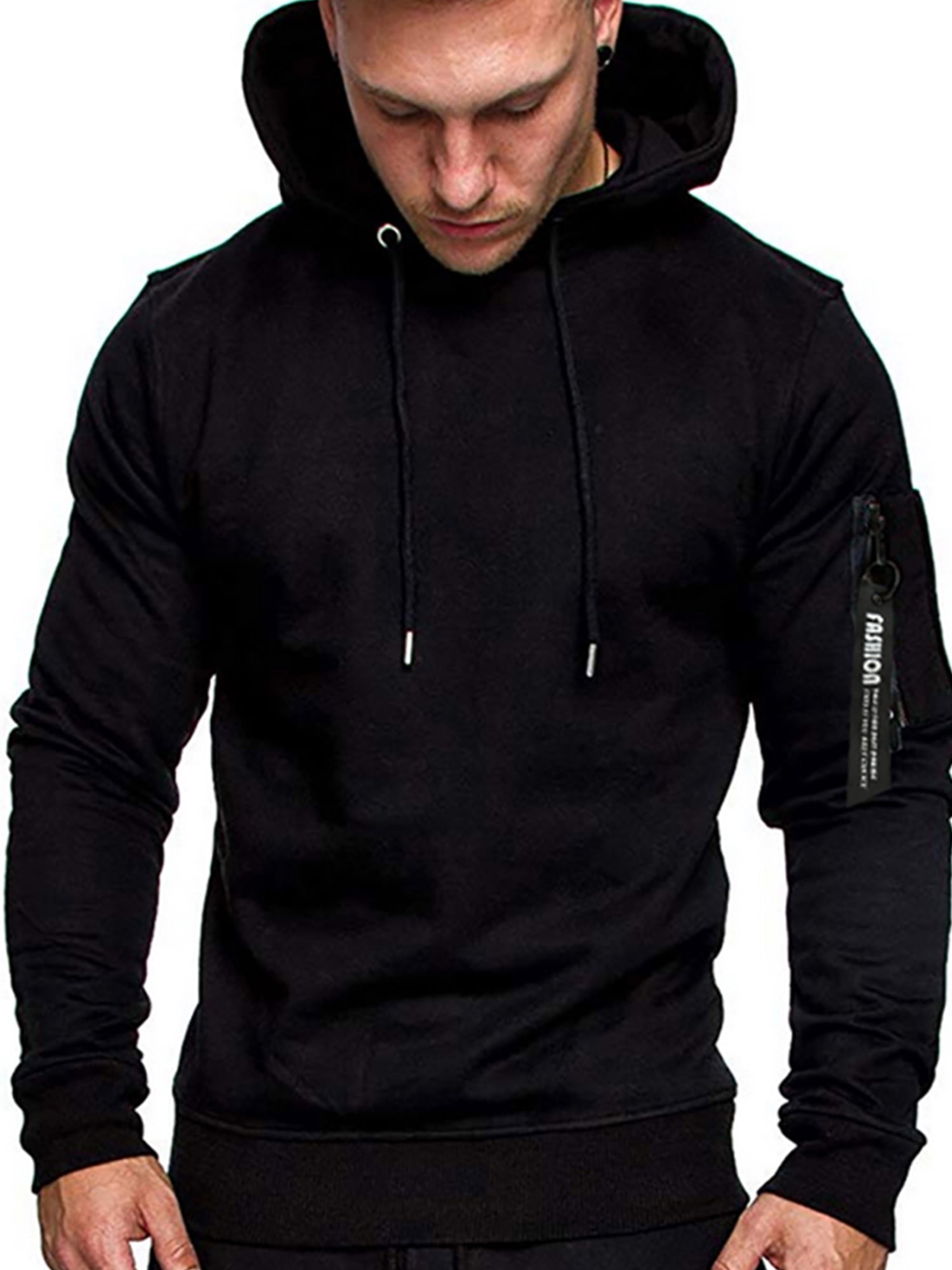 Men's Hooded Hoodies Tops Shirts Zipper Long sleeve Sweatshirt Sport Casual New 