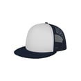 thumbnail image 1 of Top Headwear Trucker Flat Bill Snapback Cap - White/Navy, 1 of 1