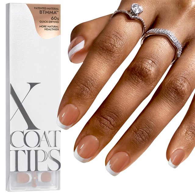 Tips de gel francés para uñas btartboxnails XCOATTIPS Brown Extra Short