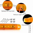 thumbnail image 3 of 10Pcs Amber Side Light,12-24V 3.9' 9LED LED Side Marking Light Truck Trailer Lorry Tail Light Front and Rear Marking Warning Side Light, 3 of 4