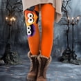 thumbnail image 2 of YDFCWXW Halloween Leggings for Women Tummy Control Monster Pumpkin Printed Stretchy Leggings Yoga Pants Tights (Orange, L), 2 of 6