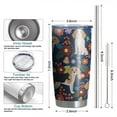 thumbnail image 6 of 20 Oz Beagle Dog Dog and Flower Coffee Tumbler Double Wall Insulated Stainless Steel Water Bottle | Metal Reusable Thermoses Flask with Cup Cap | Leak & Sweat Proof with Anti-Dust Lid, 6 of 7