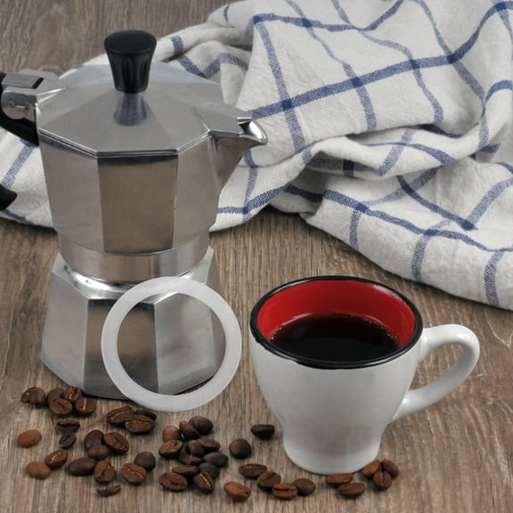 MLINS 6pcs Coffee Pot Sealing Gasket Silicone Seals For Coffee Pot Parts Replacement Sealing Rings For Espresso Maker Silicone Gasket For Espresso Maker