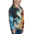 thumbnail image 3 of Disketp Red And Blue Flame Wave Dragon Youth Hoodie Sweatshirt for Boys Girls Kids Pullover Hooded Classic Casual Essentials Hoodie-Medium, 3 of 6