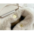 thumbnail image 5 of HLSOHJP Faux Fur Tote Bag Women Fuzzy Hobo Bags Bucket Shoulder Bag Trendy Plush Satchels Crossbody Purse Top-Handle Handbag, 5 of 7