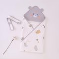 thumbnail image 4 of Toalla de bebé con capucha amarilla, algodón orgánico, toallas de baño ultra suaves y absorbentes para bebés, niños pequeños, bebés - perfecto para baby shower 2 piezas, 4 of 4