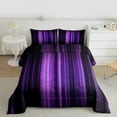 thumbnail image 2 of Homewish Laser Line Full Size Comforter Sets,Modern Geometric Artwork Bedding Comforter Set,Gradient Purple Black Bedding Sets For Men Women,Microfiber Bedroom Decor Reversible,3 Pieces, 2 of 8