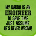 thumbnail image 4 of Inktastic My Daddy is an Engineer Funny Never Wrong Boys or Girls Baby Bib, 4 of 4