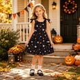 thumbnail image 2 of Curuila Toddler Child Girls Halloween Dress Sleeveless Hallowmas Cartoon Print Crew Neck For Party Casual Dresses Size 3-4 Years, 2 of 5
