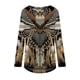 thumbnail image 4 of Pntutb Mujeres Casual Manga Larga Cuello Redondo tops Blusa Suelta Folk-Custom Impreso Camisas PNTUTB Pntutb-7497, 4 of 5