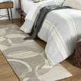 thumbnail image 5 of Hauteloom Rillton Wool Living Room, Bedroom Area Rug - Contemporary - Charcoal, Taupe, Tan - 9'9" Round, 5 of 18