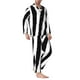 thumbnail image 2 of Balery Zebra Pijama para Hombre de Dos Piezas con Manga Larga, Conjunto de Dormir y Descanso Suave con Bolsillos-Large, 2 of 7