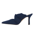 thumbnail image 2 of FSJ Women Graceful Pointed Closed Toe Stiletto Heels Slide Sandals Slip On Backless Mules Wedding Dressy Pump Shoes Size 12 Navy, 2 of 5