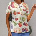 thumbnail image 6 of Various Fruits Women's T-Shirt Short Sleeve T Shirts Tops Tee Ladies Loose T, 6 of 6