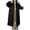 Black, variant on Womens Winter Coats Puffer Jacket Womens Winter Jacket With Hood Waist And Overcoat Solid Outer Long Sleeve Coats With Pocket