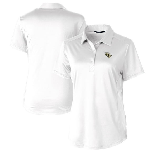 Women's Cutter & Buck White UCF Knights Prospect Textured Stretch Polo