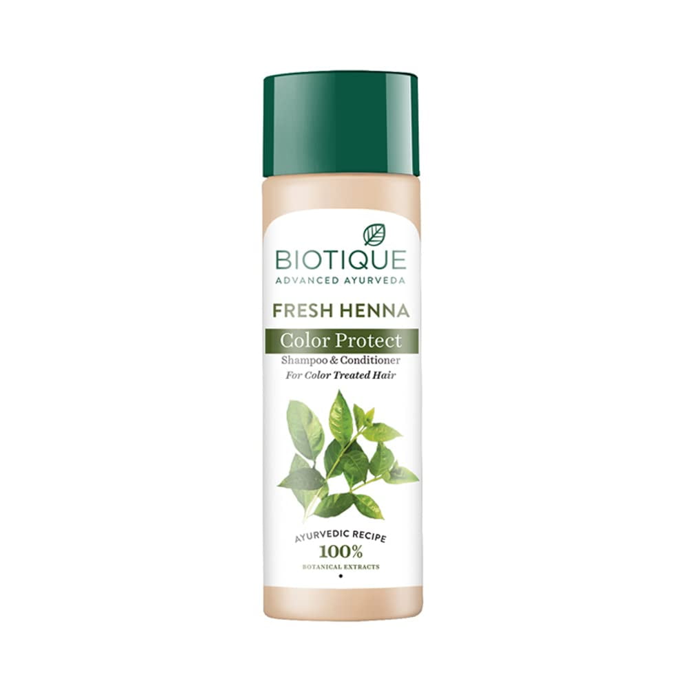 Biotique Fresh Henna Color Protect Shampoo and Conditioner for Color  Treated Hair - 190 ml 