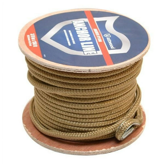 Attwood Boat Anchor Line G117588-1 | 3/8 Inch x 150 Ft Gold Nylon