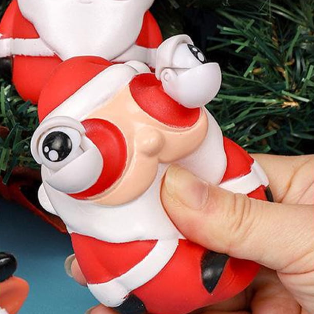 Juguete de descompresión HWRETIE Papá Noel juguete Musical para apretar y Pellizcar