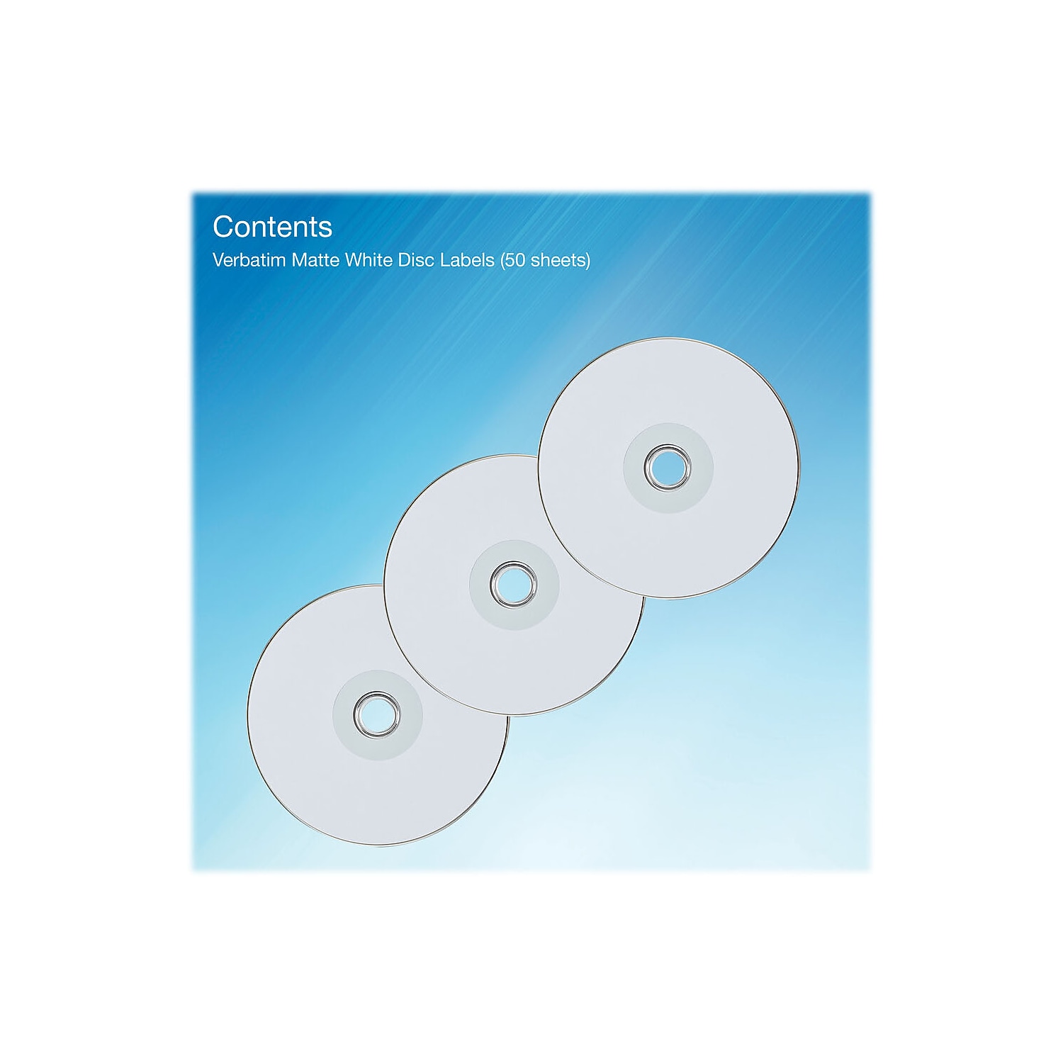 Verbatim Inkjet Media Labels White 7 Labels/Sheet 50 Sheets/Pack (71126)