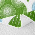 thumbnail image 5 of Homewish Bohemian Swirl Lines Twin Quilt Set,Modern Geometric Twin Coverlet Set,Blue Green,2 Pieces, 5 of 7