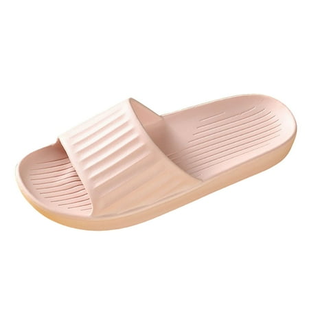 OJSFQUFP Womens Comfort Sandals Slipper for Men and Women Indoor Plus Size Slides Bathroom Sandals Bath Slippers Soft Sole Outdoor Beach Shoes Pantuflas Para Mujer Light Pink 36