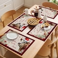 thumbnail image 5 of Cow Christmas Placemats Set of 1, Farmhouse Snowflake Berry Snowflake Geek Non-Slip Place Mats Washable Table Mats for Kitchen Dining Table Decorations Indoor/Outdoor, 5 of 9
