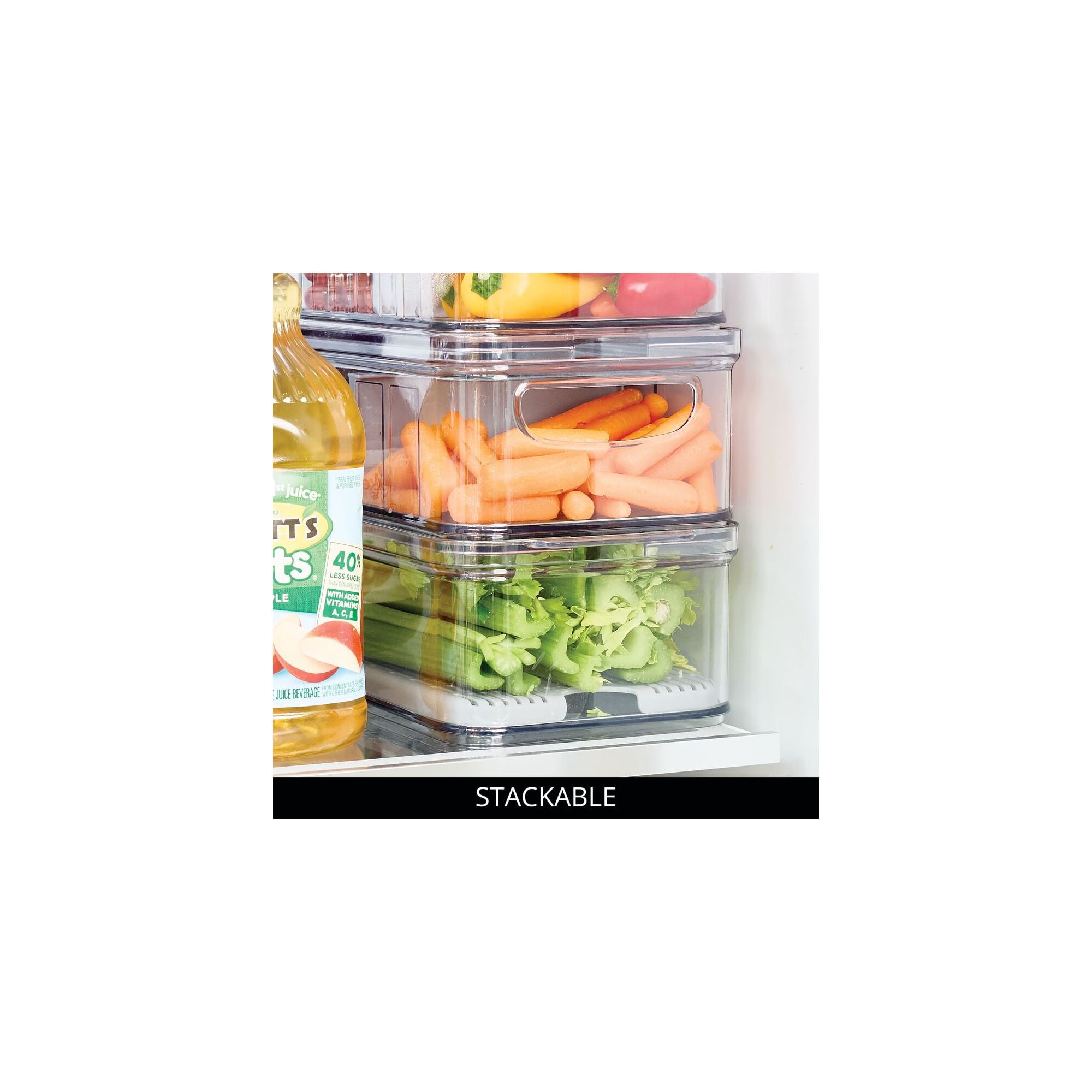 iDesign RPET Crisp Produce Bin, Set of 6