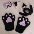 thumbnail image 2 of Conjunto de Cosplay de , guantes, pinza para el pelo, cola, pajarita, disfraz jinwen Guantes de garra de pata, 2 of 8