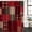 Red, Brown, Beige, variant on Navy Blue Gingham Shower Curtain Set - Small 36" x 72" Washable Bathtub Curtain with 12 Hooks, Abstract Plaid Solid Color Patchwork Waterproof Fabric Stall Shower Curtains for Bathroom/Bathtub Décor