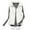 White, variant on KIHOUT Winter Puffer Vest Women Lightweight Sleeveless Solid Color Down Vest Stand Collar Womens Vests Zip up Outerwear