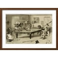 thumbnail image 2 of Art.com Monkeys Play Billiards Photographic Print, Brown Frame Wall Art, 23" x 17", 2 of 5